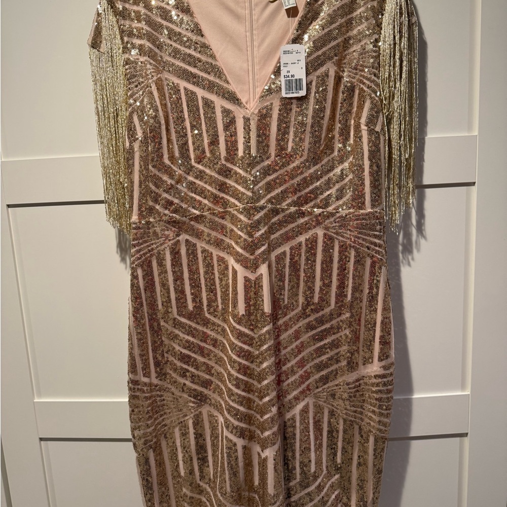 Forever 21 Gold Sequin Mini Dress